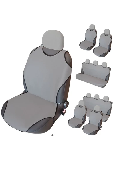 ucuzdukkan28 Peugeot 106 Oto Koltuk Kılıfı Atlet Set - Gri
