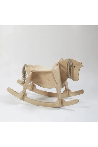 Galery Wood Ahşap Sallanan At, Sallanan Çocuk Oyuncak, Bebek Oyuncakları, Çocuk Sallanan At - 4