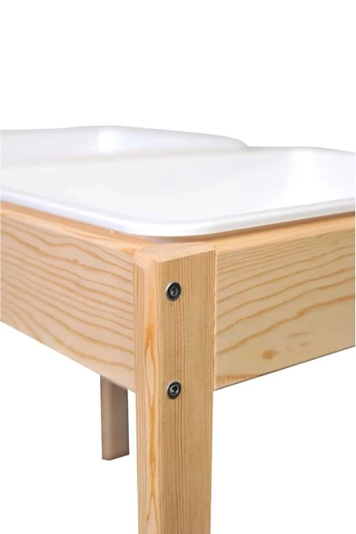 Galery Wood Montessori Doğal Ahşap Duyu Aktivite Kum Ve Su Masası-duyusal Oyun Ve Gelişim Iç Mekan Aktivite Masa - 7