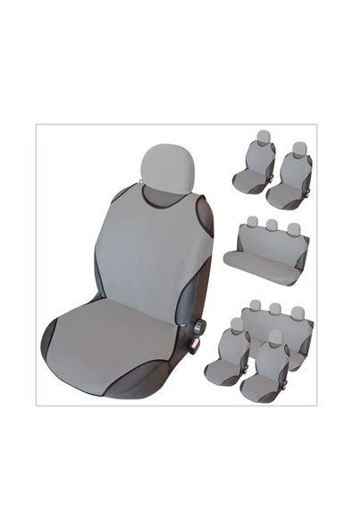 ucuzdukkan28 Lada Priora Oto Koltuk Koruyucu Kılıf Atlet Model Set Gri