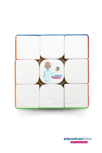 Galery Wood Genius 3x3 Profesyonel Manyetik Mıknatıslı Rubik Küp Akıl Küpü Zeka Küpü Speedcube Canlı Renkler - Resim 6