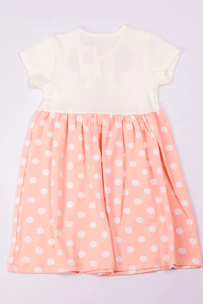 KIZ ÇOCUK ELBİSE KARAKTER BASKILI PUANTİYELİ A79 - Resim 6