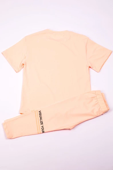 KIZ ÇOCUK TAKIM KAPRİ TAYTLI BASKILI OVERSİZE A84 - 8