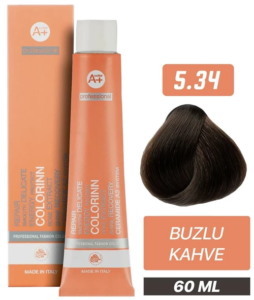 Colorinn Professional Tüp Saç Boyası 5.34 Buzlu Kahve 60 ml