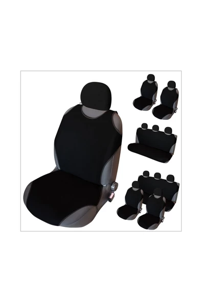 ucuzdukkan28 Volvo S60 Oto Koltuk Koruyucu Kılıf Atlet Model Set Siyah