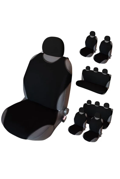 ucuzdukkan28 Tofaş Şahin Oto Koltuk Kılıfı Atlet Set -Siyah