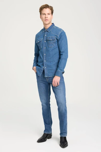 Texas Slim Jean Pantolon In Deep In Deep 33 30 - Resim 5