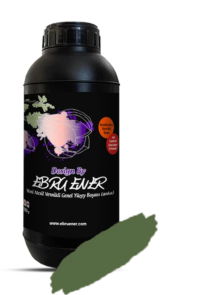 Ebru Ener Anka Vernikli Genel Yüzey Boyası Yağ Yeşili 1000 gr.