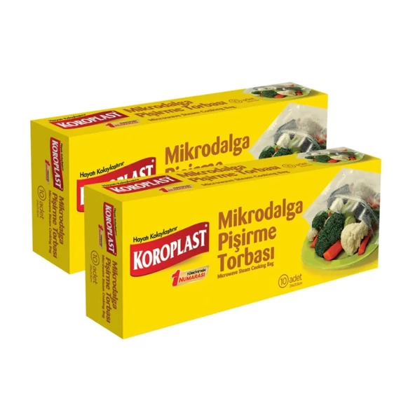 Koroplast Mikrodalga Pişirme Torbası 24 X 21.5 Cm 10 Lu x 2 Paket