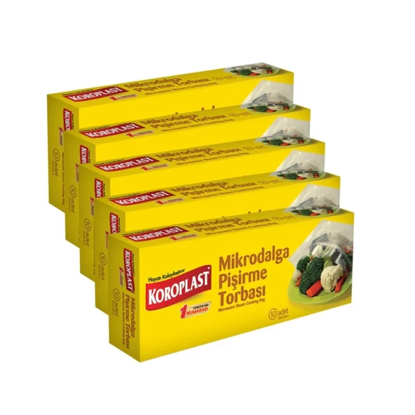 Koroplast Mikrodalga Pişirme Torbası 24 X 21.5 Cm 10 Lu x 5 Paket