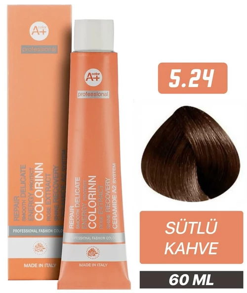 Colorinn Professional Tüp Saç Boyası 5.24 Sütlü Kahve 60 ml