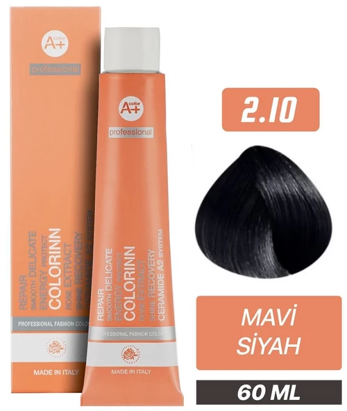 Colorinn Professional Tüp Saç Boyası 2.10 Mavi Siyah 60 ml