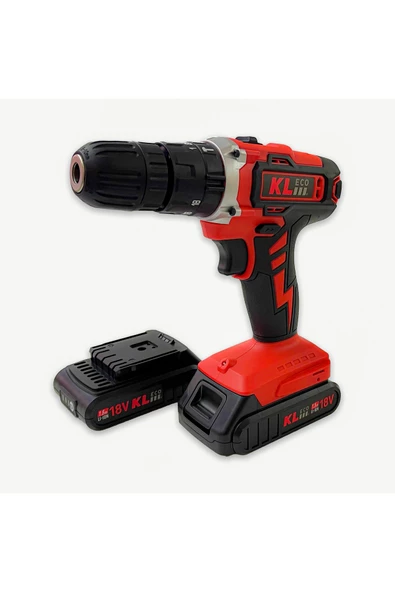 Kl Eco 18v/1.5 Ah Çift Akülü Darbeli Matkap + 750w Avuç Taşlama + 23 Parça Aksesuar - 2