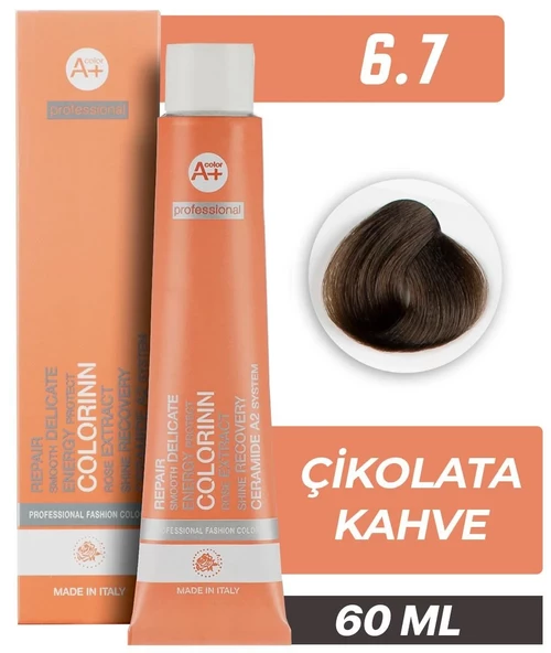 Colorinn Professional Tüp Saç Boyası 6.7 Çikolata Kahve 60 ml