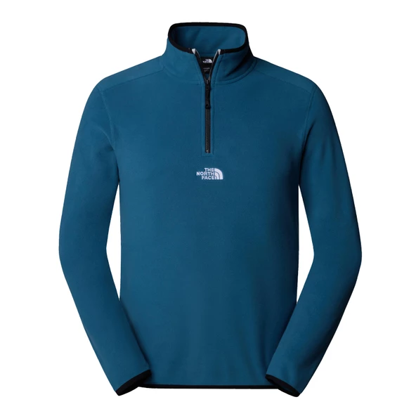 M GLACIER 1/4 ZIP - EMBROIDERED LOGO BLUE BLUE S