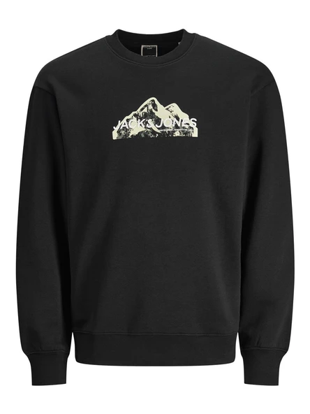 JCOMOUNTAIN LOGO SWEAT CREW NECK Black Black XL