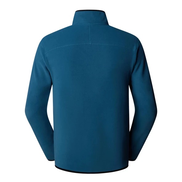 M GLACIER 1/4 ZIP - EMBROIDERED LOGO BLUE BLUE S - Resim 2