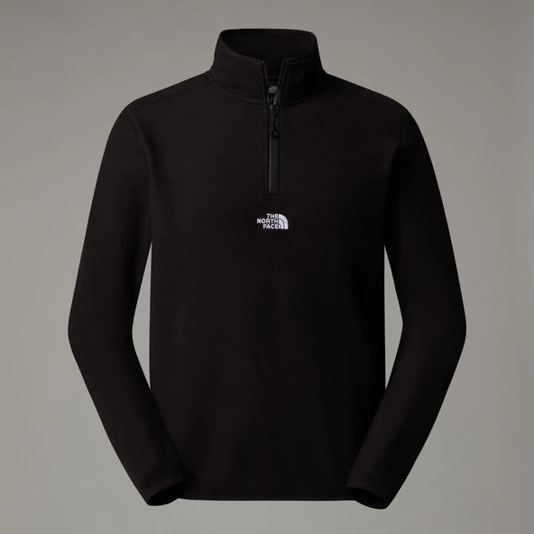 M GLACIER 1/4 ZIP - EMBROIDERED LOGO Black