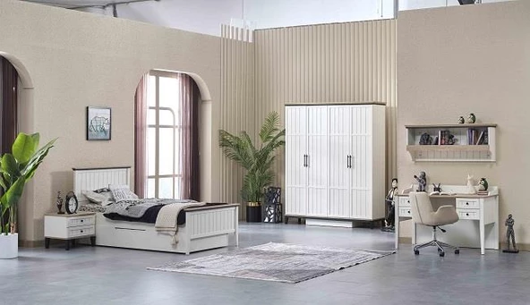 Takım BOSTON Genç Oda 90420 Urlu Karyola Yavru Karyola Komodin Masa Koltuk Dolap - 7