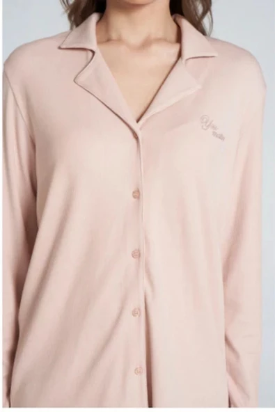 Pijadore Kadın Boydan Düğmeli Pijama Takım 1706 - 4