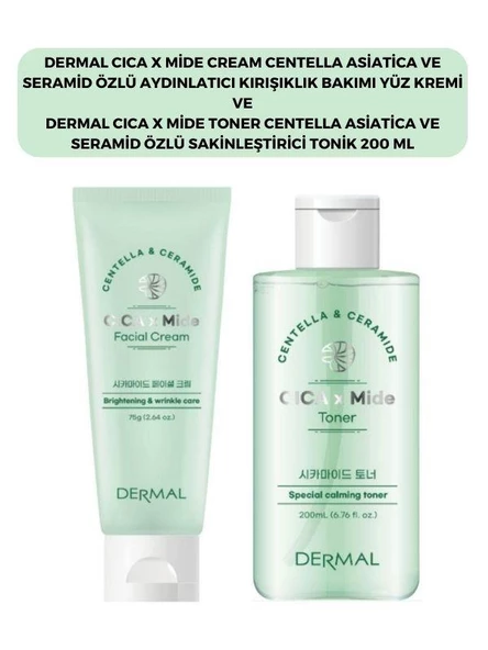 Dermal Cıca X Mide Centella Asiatica Özlü Yüz Kremi ve Tonik