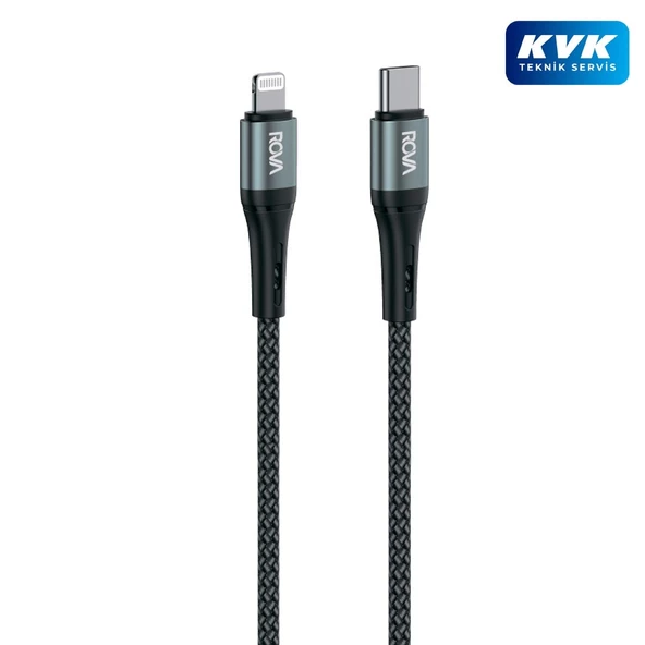 Rova KB216U Type-C To Lightning 2 Metre Hızlı Şarj Kablosu  Kvk Teknik Servis Garantili