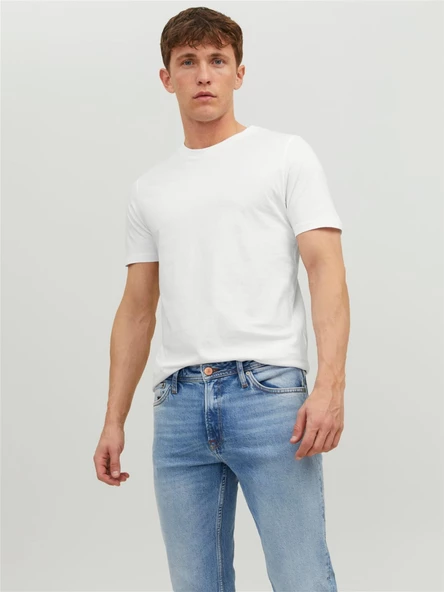 JJEORGANIC BASIC TEE SS O-NECK NOOS White White L