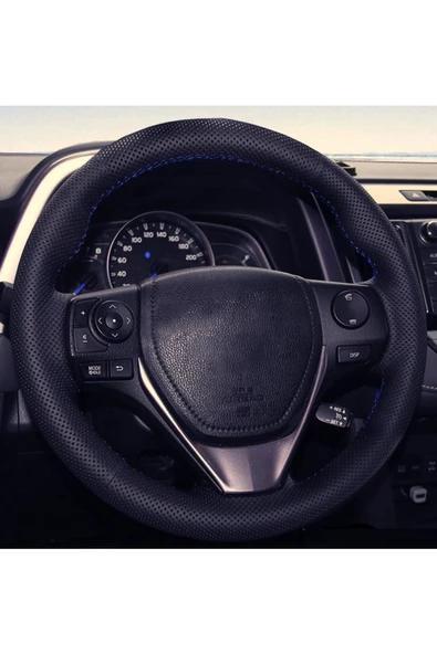 ucuzdukkan28 Mazda Mazda3 Dikme Direksiyon Kılıfı İpli İğneli - Mavi - 2