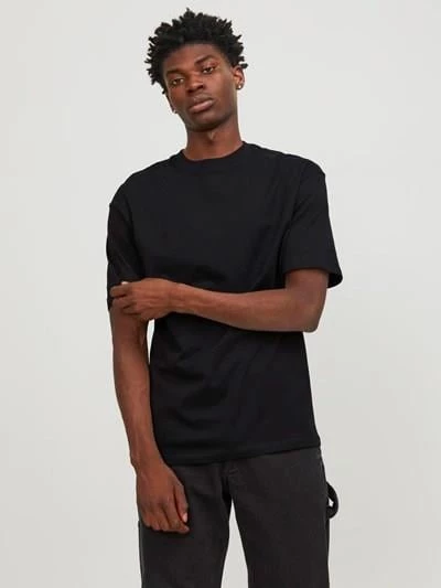 JJEBRADLEY TEE SS O-NECK NOOS Black Black XL ürün görseli 1
