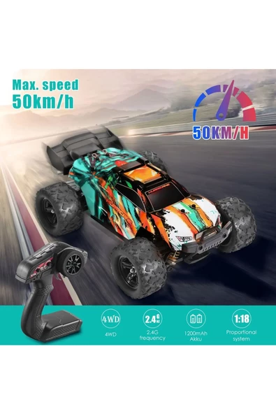 Toycraft Hurricane 45 Km/h Elektrikli Servo Motor Spor Araç Arazi Aracı - Resim 2
