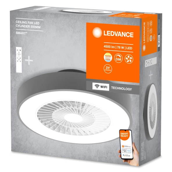 LEDVANCE SMART LED LED FANLI TAVAN ARMATÜRÜ GRİ - 2