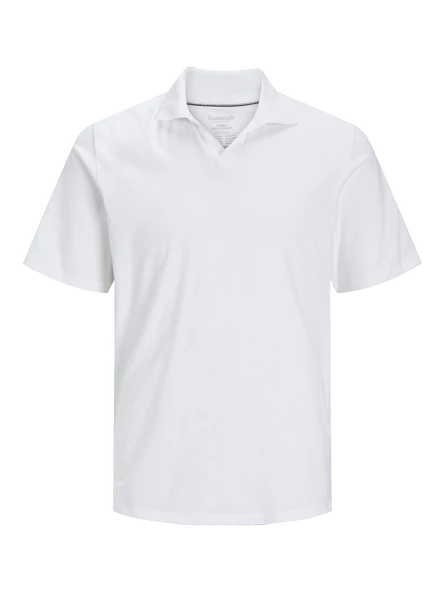 JJESUMMER LINEN POLO SS LN White White S - 2