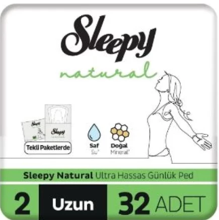 Sleepy Natural Uzun 32'li 3 Adet Günlük Ped