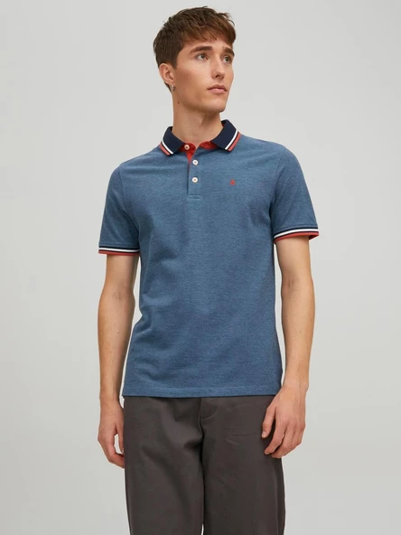 JJEPAULOS POLO SS NOOS BLUE BLUE XS