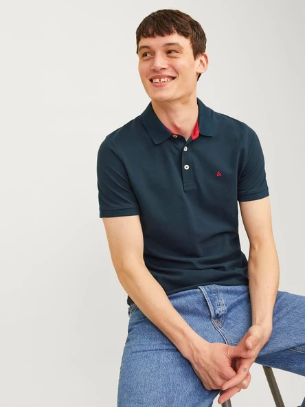 JJEPAULOS POLO SS NOOS Navy Navy XS - Resim 3