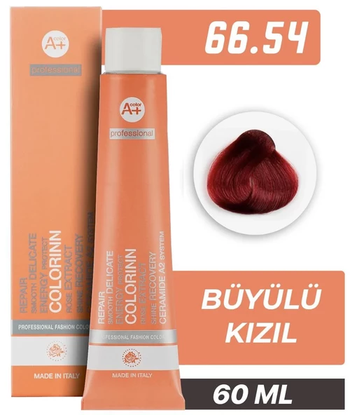 Colorinn Professional Tüp Saç Boyası 66.54 Büyülü Kızıl 60 ml