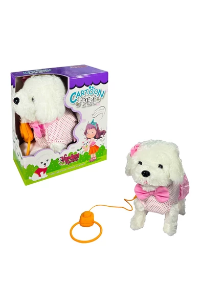 Tasmalı Yürüyen Pembe Fiyonklu Peluş Köpek ile Maceraya Atıl! - 5