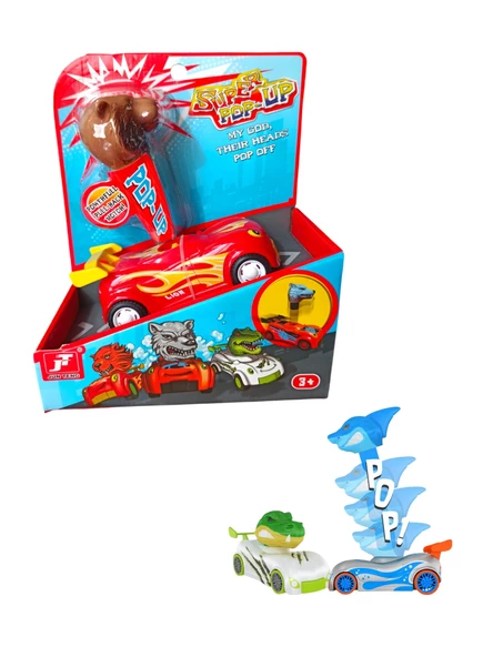 Sürprizlerle Dolu Yarış: Çarpınca Kafaları Fırlayan Hayvan Figürlü Arabalar! - 2