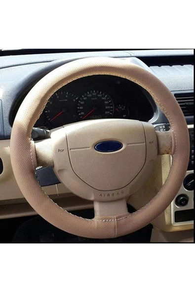 ucuzdukkan28 Volkswagen Corrado Dikme Direksiyon Kılıfı İpli İğneli - Bej - 2