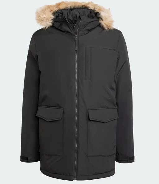 adidas Paveric Fur Par Black Erkek Parka IX8888 - 4