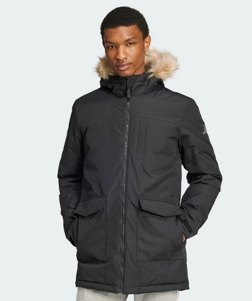 adidas Paveric Fur Par Black Erkek Parka IX8888