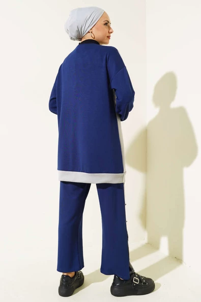 Loyşa Metal Düğme Detay İkili Takım Parlement - Resim 3