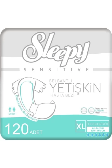 SLEEPY 4'lü Xlarge Yetişkin Hasta Bezi 30x4 Adet (120 Adet)