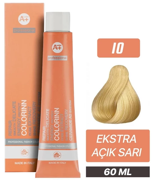 Colorinn Professional Tüp Saç Boyası 10 Ekstra Açık Sarı 60 ml