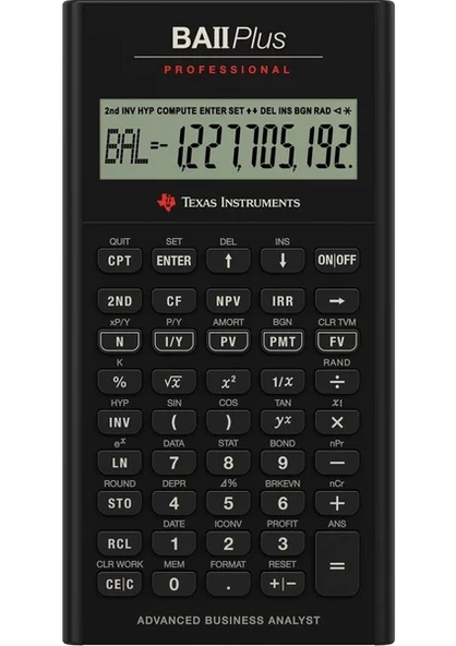 Texas Instruments BA II Plus Professional Hesap Makinesi