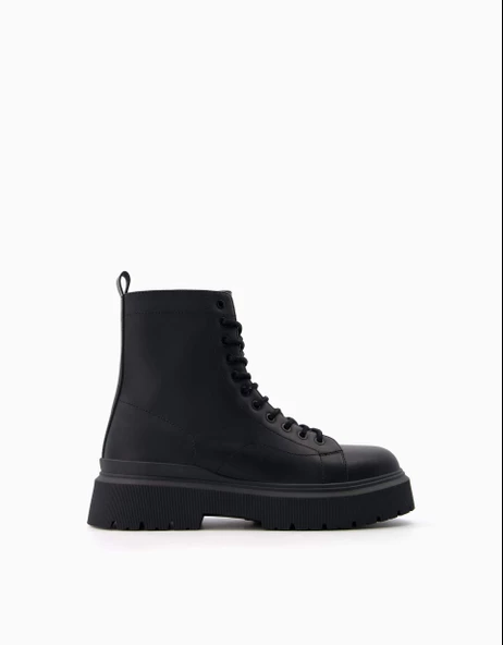 Bershka Tırtıklı tabanlı bağcıklı bot - 4