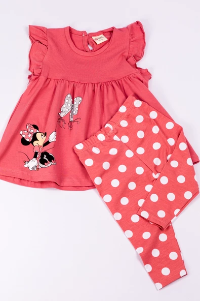 KIZ ÇOCUK KAPRİ TAYTLI TAKIM KARAKTER BASKILI  B10 - Resim 5