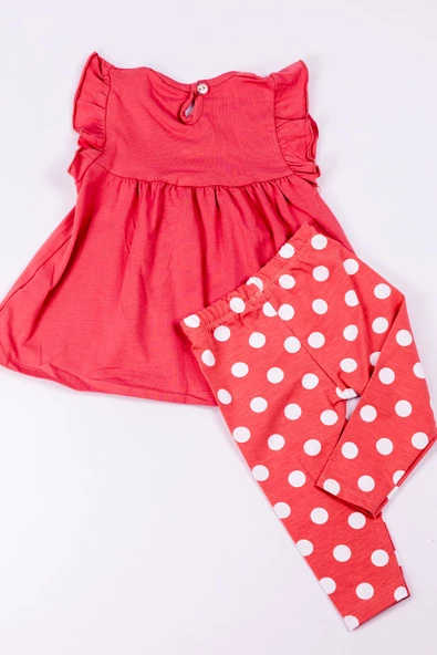 KIZ ÇOCUK KAPRİ TAYTLI TAKIM KARAKTER BASKILI  B10 - Resim 6