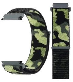 Samsung Active 2 40mm 44mm Huawei Gt2 42mm Uyumlu Kumaş Cırtlı Kamuflaj Kordon Kayış (20mm) - 2