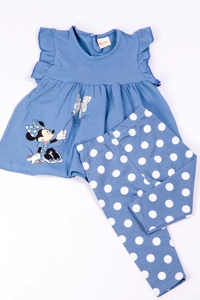 KIZ ÇOCUK KAPRİ TAYTLI TAKIM KARAKTER BASKILI  B10 ürün görseli